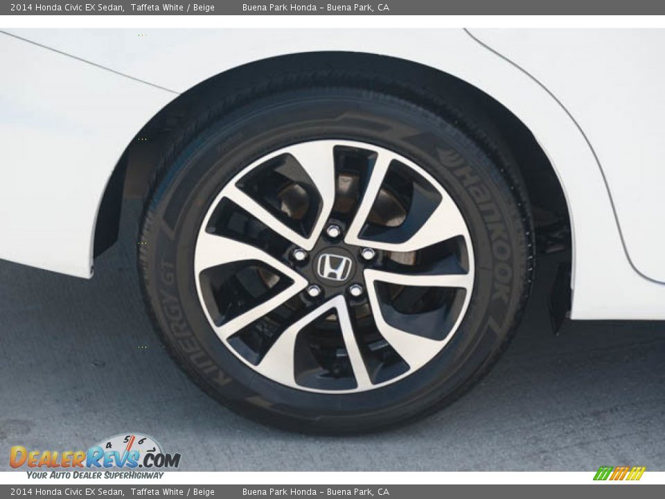 2014 Honda Civic EX Sedan Taffeta White / Beige Photo #36