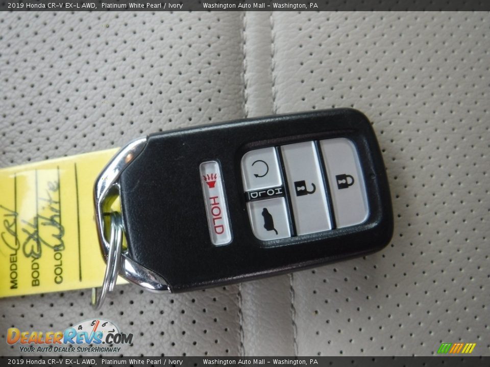 2019 Honda CR-V EX-L AWD Platinum White Pearl / Ivory Photo #35