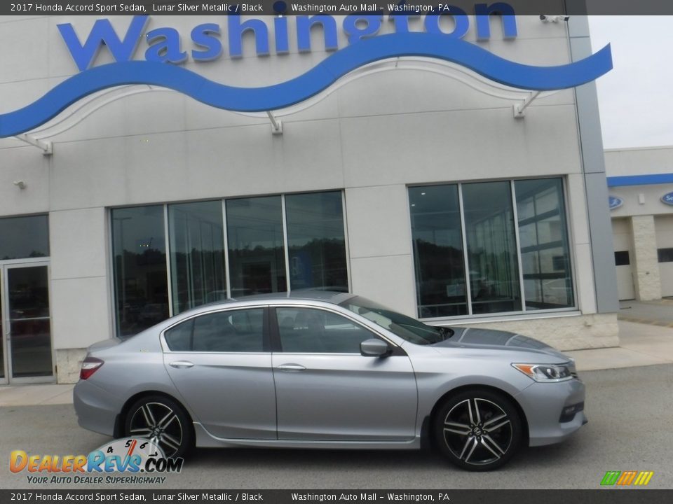 2017 Honda Accord Sport Sedan Lunar Silver Metallic / Black Photo #2