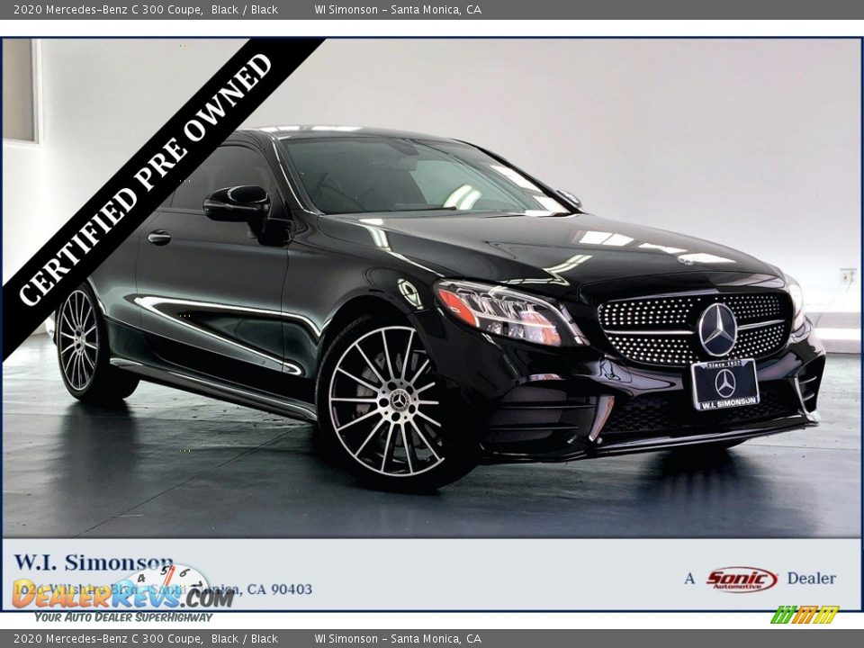 2020 Mercedes-Benz C 300 Coupe Black / Black Photo #1