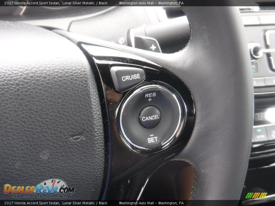 2017 Honda Accord Sport Sedan Lunar Silver Metallic / Black Photo #20