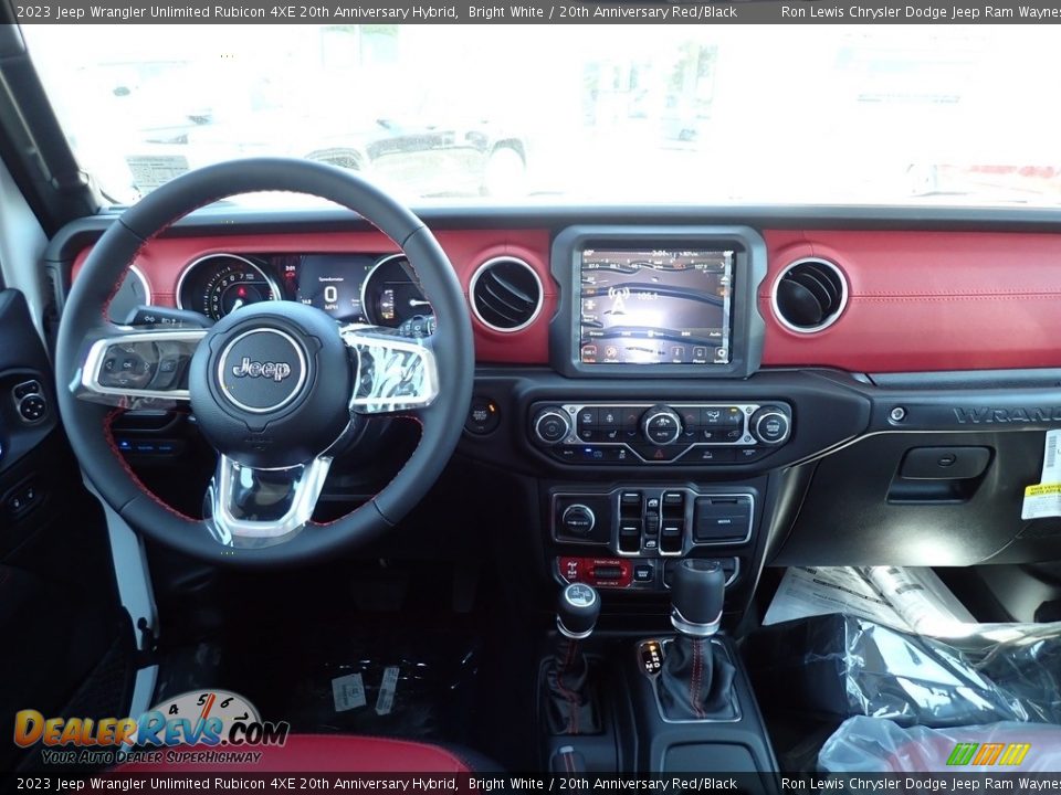 2023 Jeep Wrangler Unlimited Rubicon 4XE 20th Anniversary Hybrid Bright White / 20th Anniversary Red/Black Photo #19