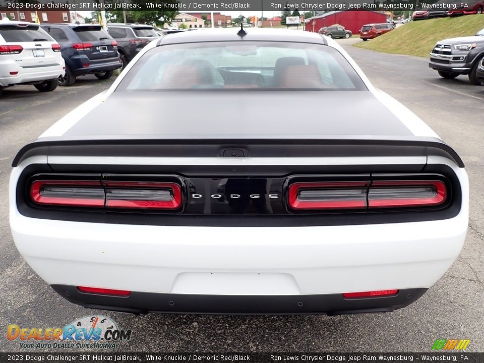 2023 Dodge Challenger SRT Hellcat JailBreak White Knuckle / Demonic Red/Black Photo #4