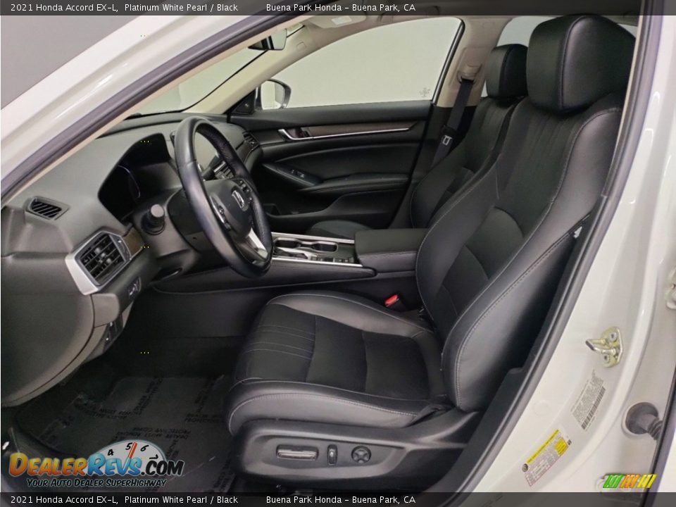 Black Interior - 2021 Honda Accord EX-L Photo #12