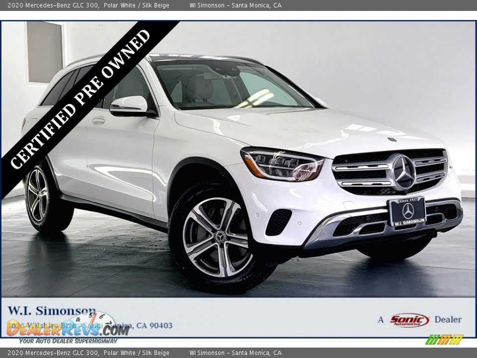 2020 Mercedes-Benz GLC 300 Polar White / Silk Beige Photo #1