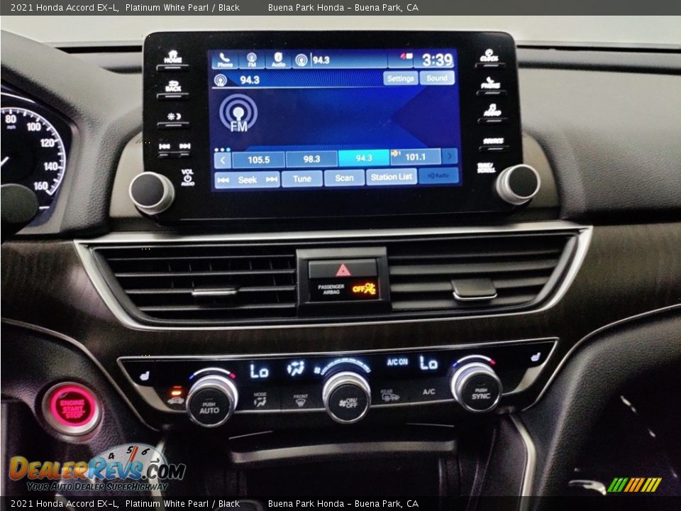 Controls of 2021 Honda Accord EX-L Photo #20