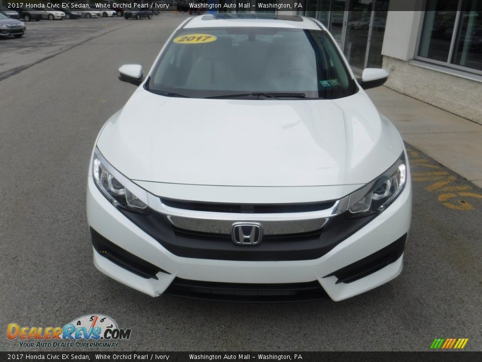 2017 Honda Civic EX Sedan White Orchid Pearl / Ivory Photo #5