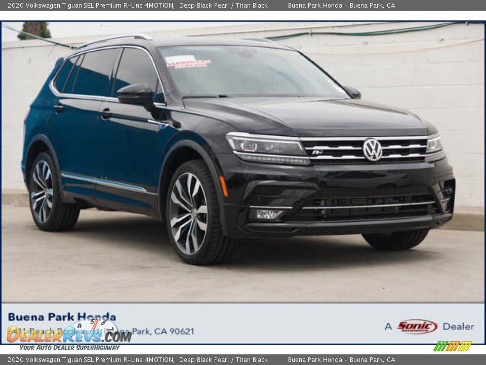 2020 Volkswagen Tiguan SEL Premium R-Line 4MOTION Deep Black Pearl / Titan Black Photo #1