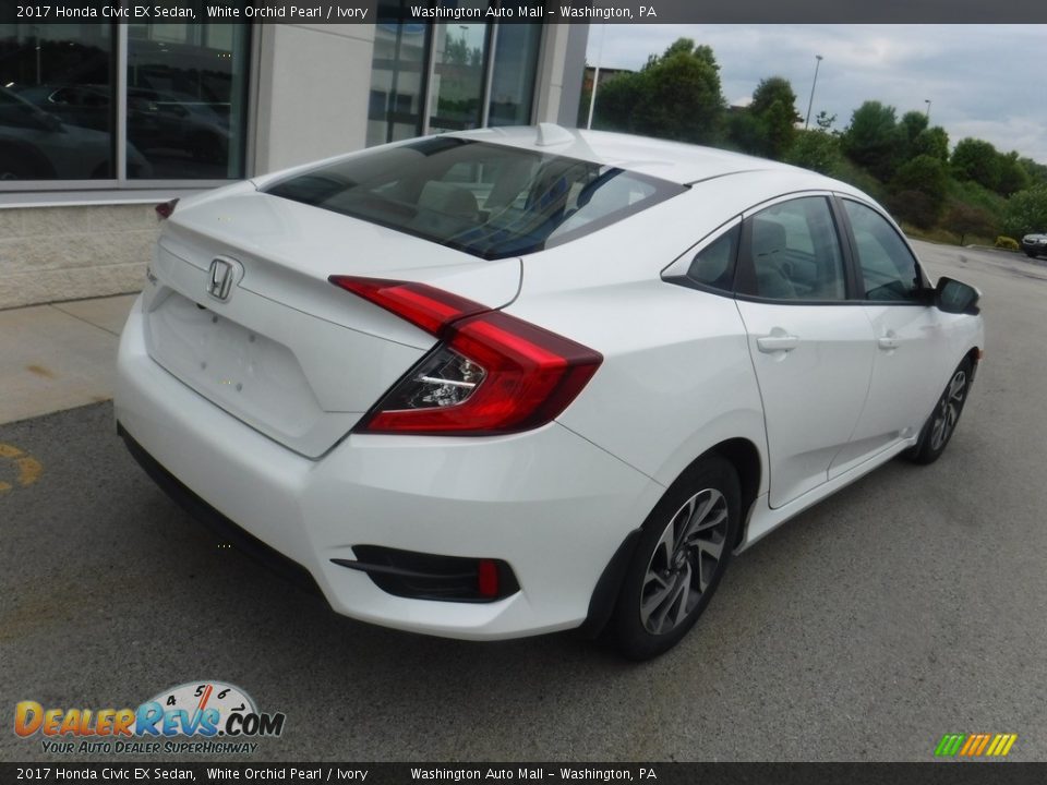 2017 Honda Civic EX Sedan White Orchid Pearl / Ivory Photo #11