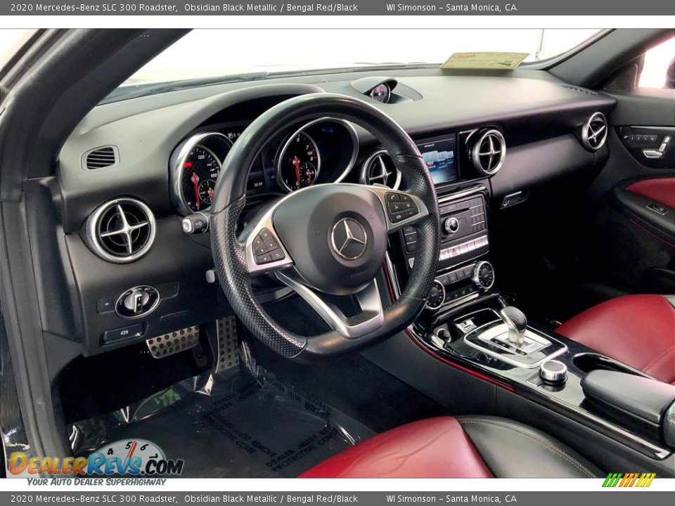 2020 Mercedes-Benz SLC 300 Roadster Obsidian Black Metallic / Bengal Red/Black Photo #13