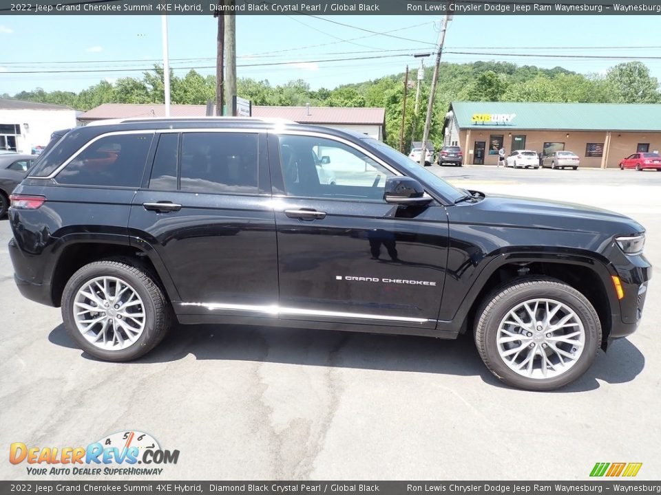 2022 Jeep Grand Cherokee Summit 4XE Hybrid Diamond Black Crystal Pearl / Global Black Photo #7