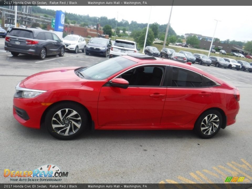 2017 Honda Civic EX Sedan Rallye Red / Black Photo #7