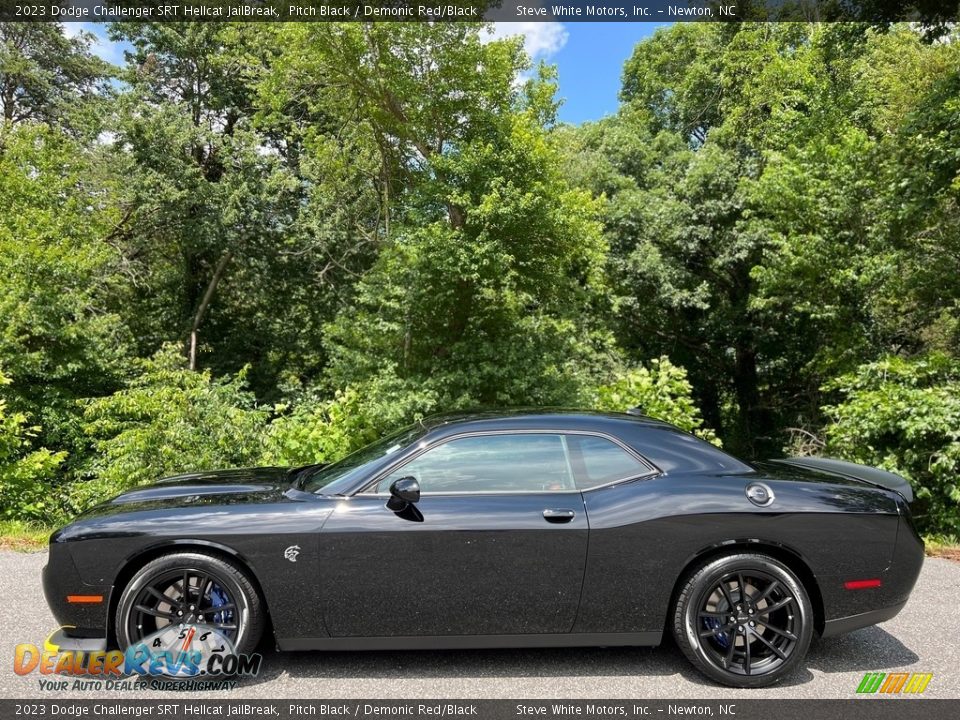 2023 Dodge Challenger SRT Hellcat JailBreak Pitch Black / Demonic Red/Black Photo #1