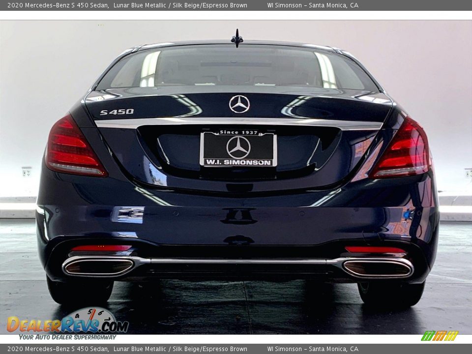 2020 Mercedes-Benz S 450 Sedan Lunar Blue Metallic / Silk Beige/Espresso Brown Photo #3