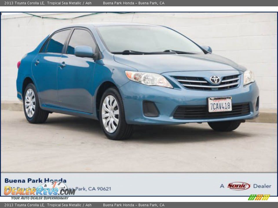 2013 Toyota Corolla LE Tropical Sea Metallic / Ash Photo #1