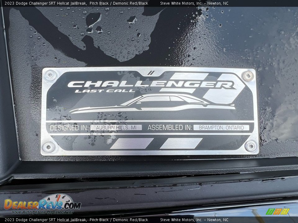 Info Tag of 2023 Dodge Challenger SRT Hellcat JailBreak Photo #11