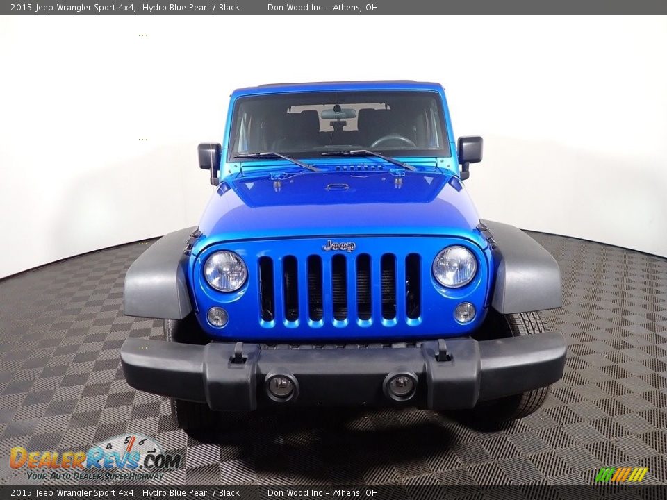 2015 Jeep Wrangler Sport 4x4 Hydro Blue Pearl / Black Photo #4