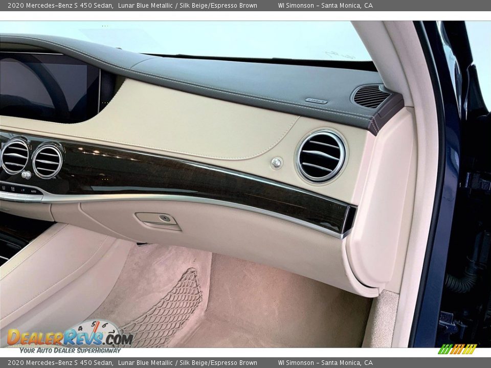 2020 Mercedes-Benz S 450 Sedan Lunar Blue Metallic / Silk Beige/Espresso Brown Photo #16