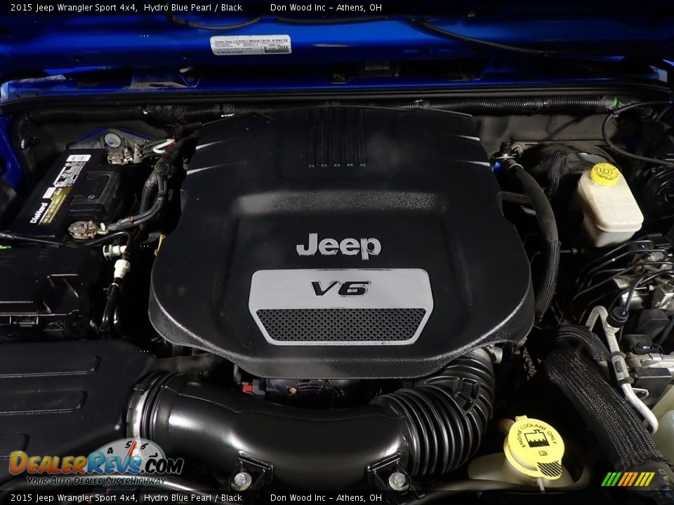 2015 Jeep Wrangler Sport 4x4 Hydro Blue Pearl / Black Photo #6