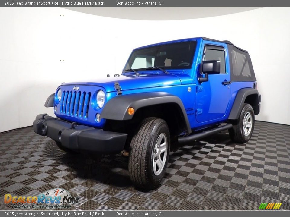 2015 Jeep Wrangler Sport 4x4 Hydro Blue Pearl / Black Photo #7