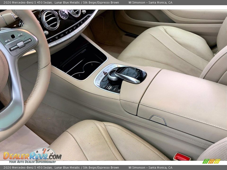 2020 Mercedes-Benz S 450 Sedan Lunar Blue Metallic / Silk Beige/Espresso Brown Photo #17