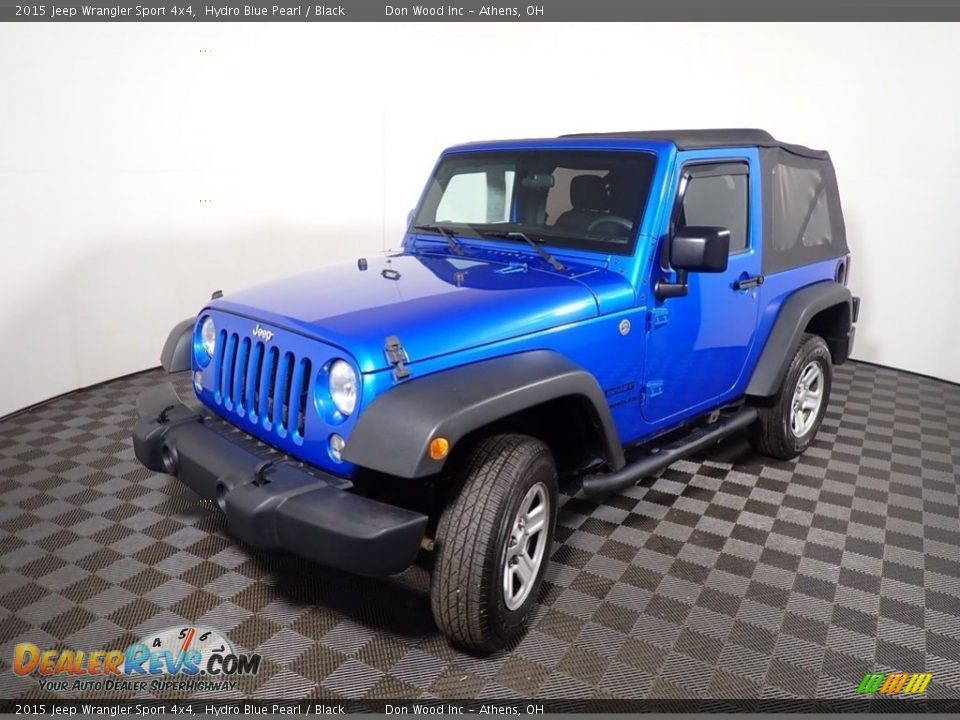 2015 Jeep Wrangler Sport 4x4 Hydro Blue Pearl / Black Photo #8