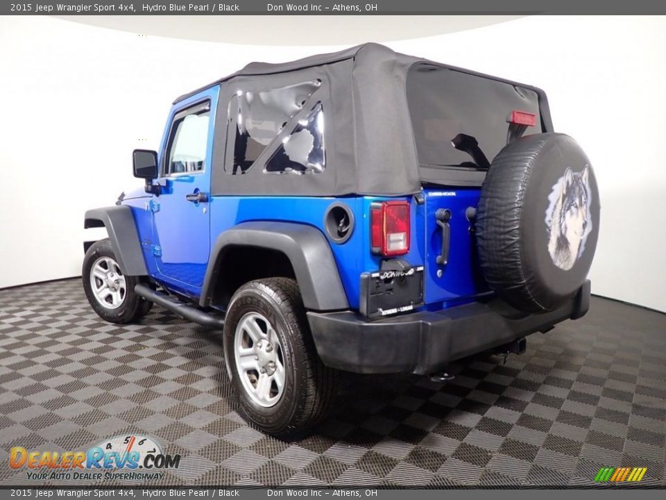 2015 Jeep Wrangler Sport 4x4 Hydro Blue Pearl / Black Photo #9