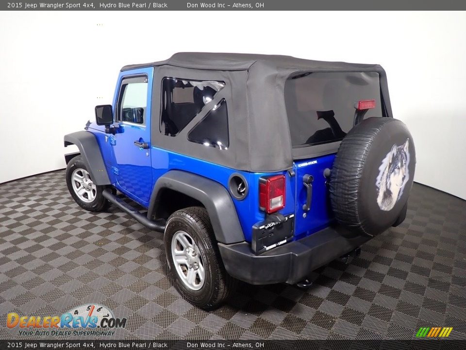 2015 Jeep Wrangler Sport 4x4 Hydro Blue Pearl / Black Photo #10