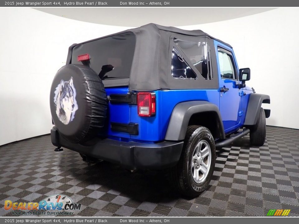 2015 Jeep Wrangler Sport 4x4 Hydro Blue Pearl / Black Photo #13