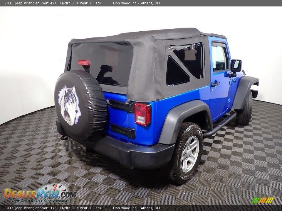 2015 Jeep Wrangler Sport 4x4 Hydro Blue Pearl / Black Photo #14
