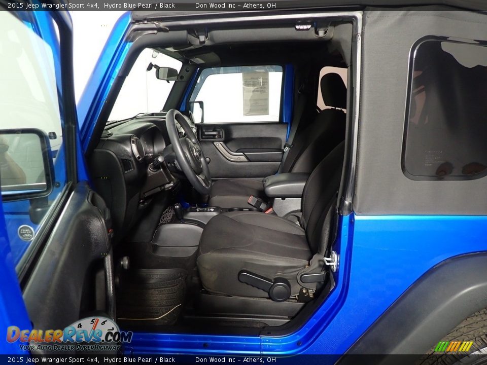 2015 Jeep Wrangler Sport 4x4 Hydro Blue Pearl / Black Photo #16