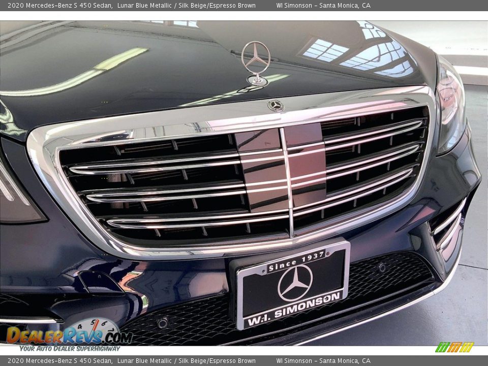 2020 Mercedes-Benz S 450 Sedan Lunar Blue Metallic / Silk Beige/Espresso Brown Photo #30
