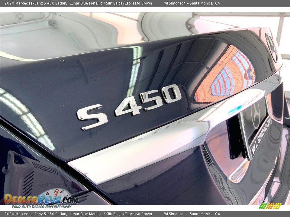 2020 Mercedes-Benz S 450 Sedan Lunar Blue Metallic / Silk Beige/Espresso Brown Photo #31