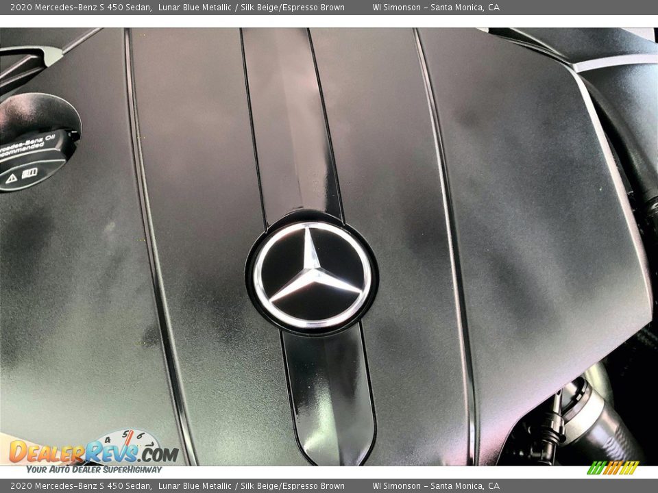 2020 Mercedes-Benz S 450 Sedan Lunar Blue Metallic / Silk Beige/Espresso Brown Photo #32