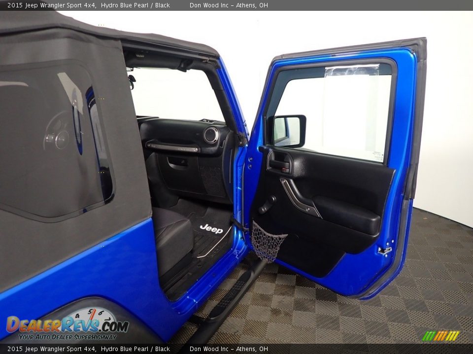 2015 Jeep Wrangler Sport 4x4 Hydro Blue Pearl / Black Photo #23