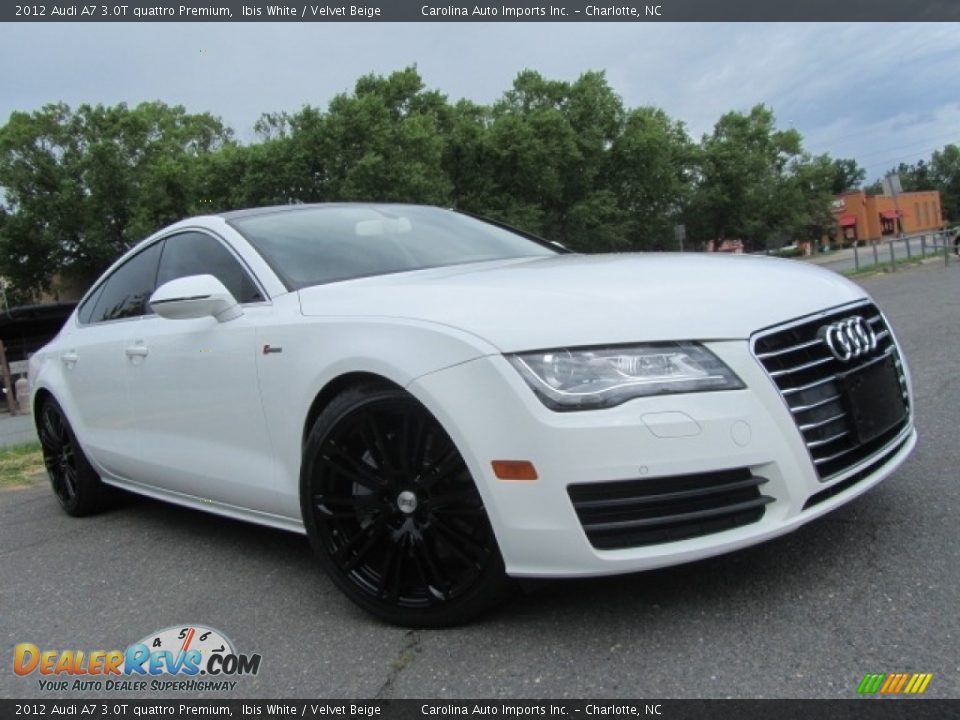2012 Audi A7 3.0T quattro Premium Ibis White / Velvet Beige Photo #1