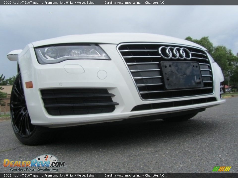 2012 Audi A7 3.0T quattro Premium Ibis White / Velvet Beige Photo #2