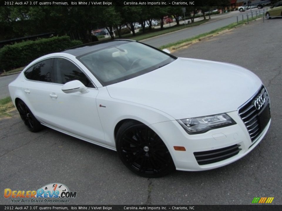 2012 Audi A7 3.0T quattro Premium Ibis White / Velvet Beige Photo #3