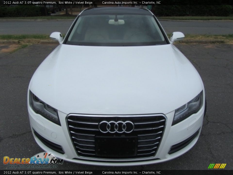 2012 Audi A7 3.0T quattro Premium Ibis White / Velvet Beige Photo #4