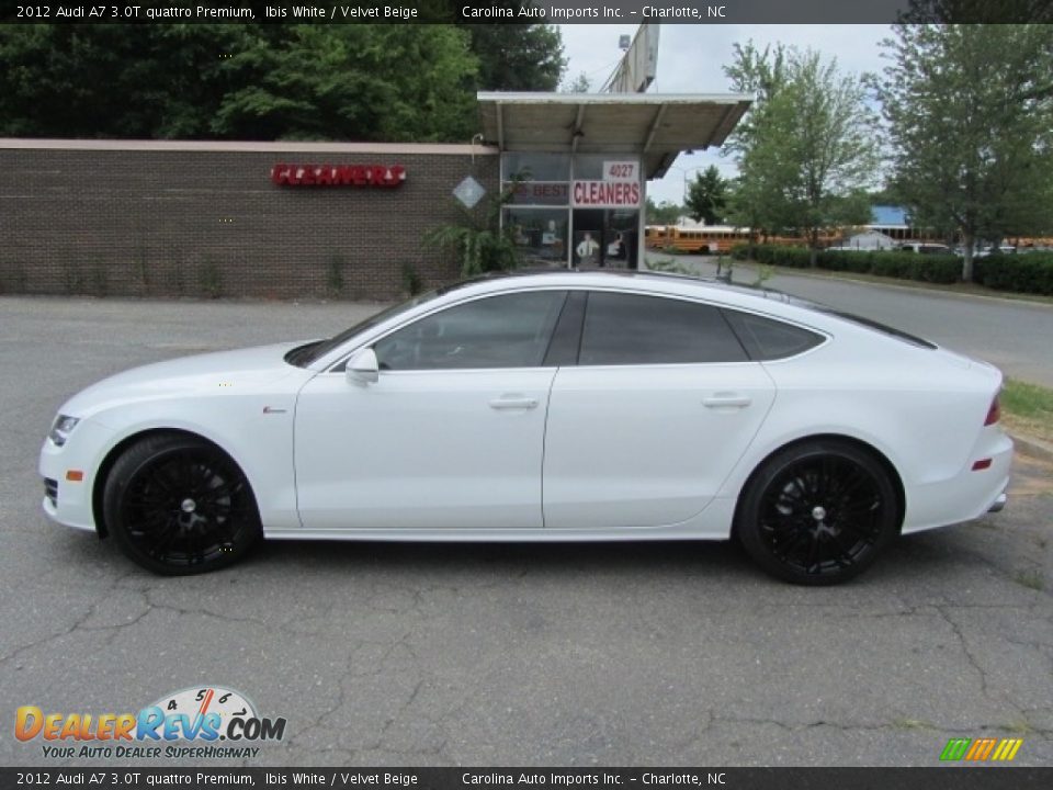 2012 Audi A7 3.0T quattro Premium Ibis White / Velvet Beige Photo #7