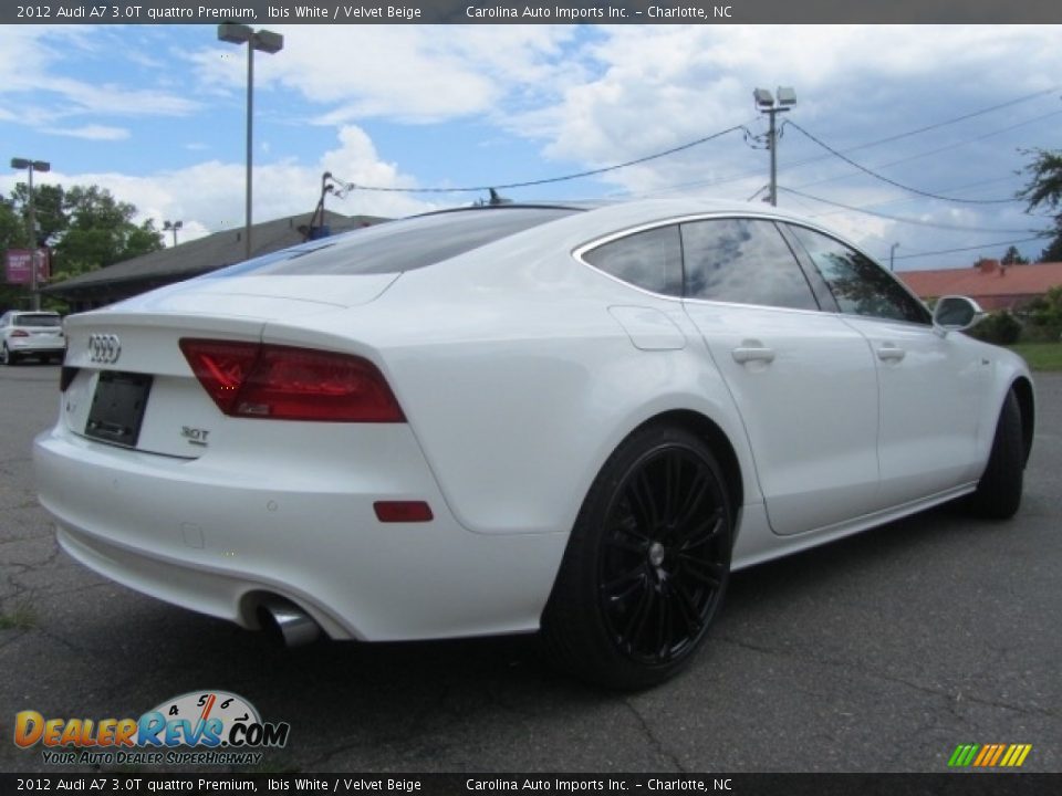 2012 Audi A7 3.0T quattro Premium Ibis White / Velvet Beige Photo #10