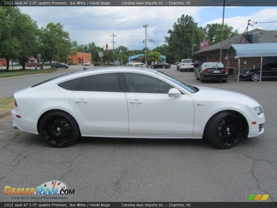2012 Audi A7 3.0T quattro Premium Ibis White / Velvet Beige Photo #11