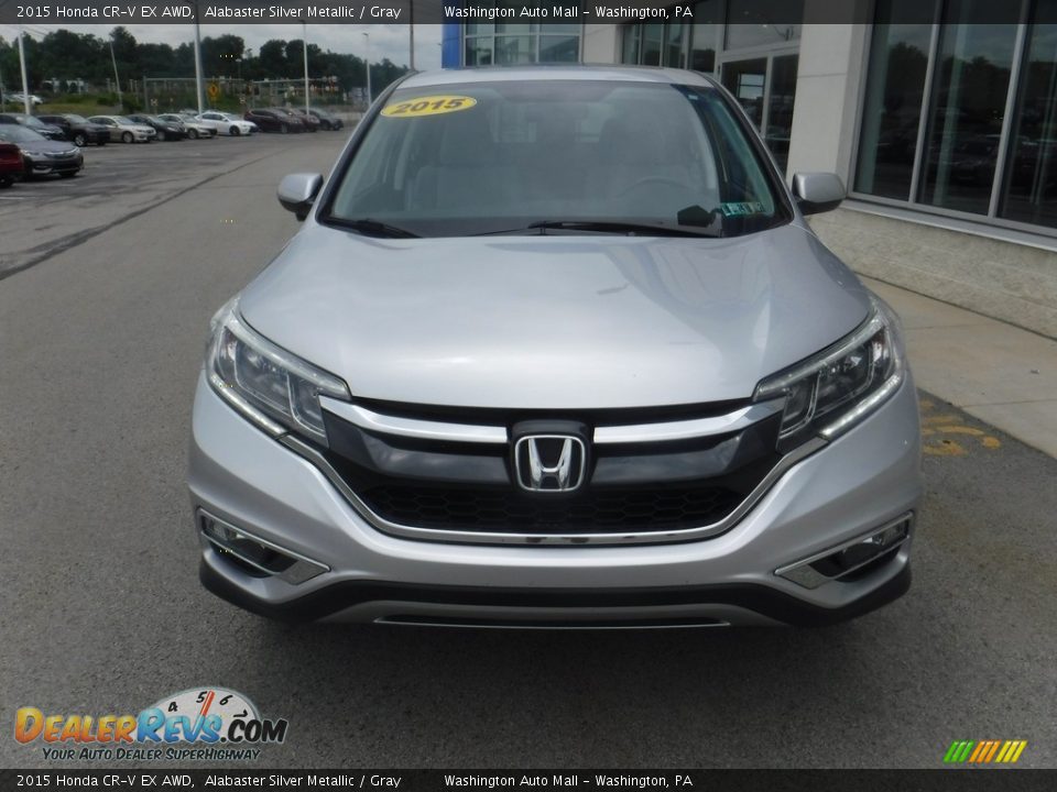 2015 Honda CR-V EX AWD Alabaster Silver Metallic / Gray Photo #5