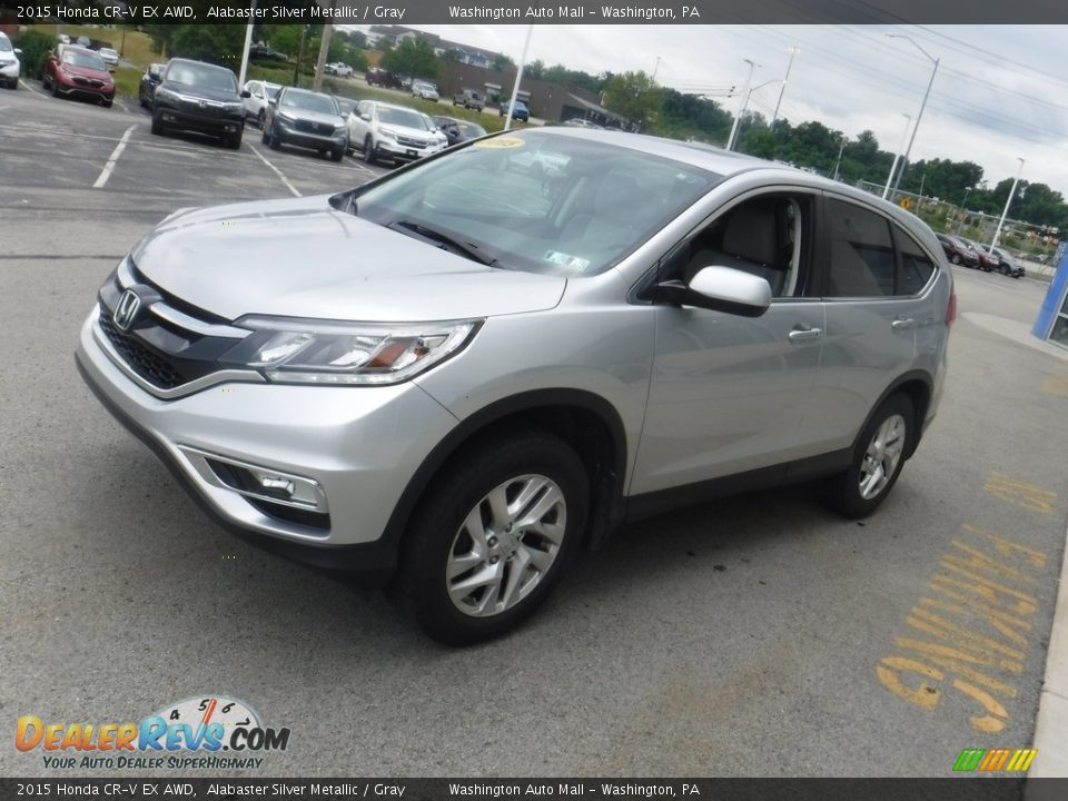 2015 Honda CR-V EX AWD Alabaster Silver Metallic / Gray Photo #6