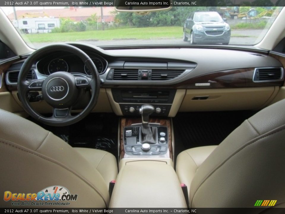 2012 Audi A7 3.0T quattro Premium Ibis White / Velvet Beige Photo #13