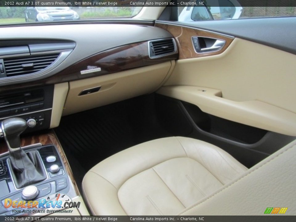 2012 Audi A7 3.0T quattro Premium Ibis White / Velvet Beige Photo #14