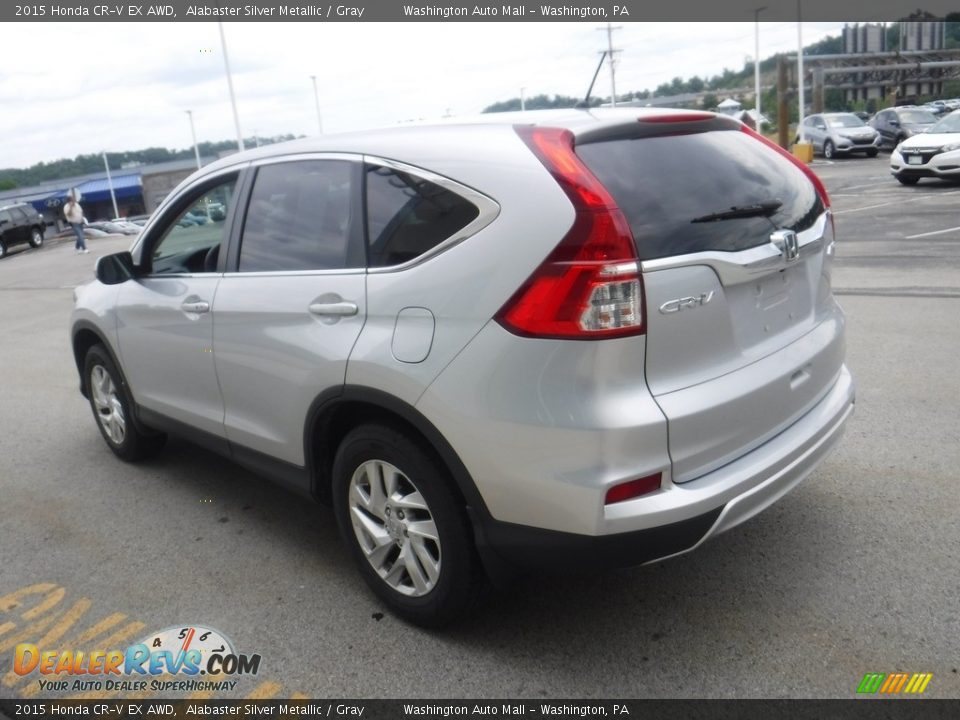 2015 Honda CR-V EX AWD Alabaster Silver Metallic / Gray Photo #8