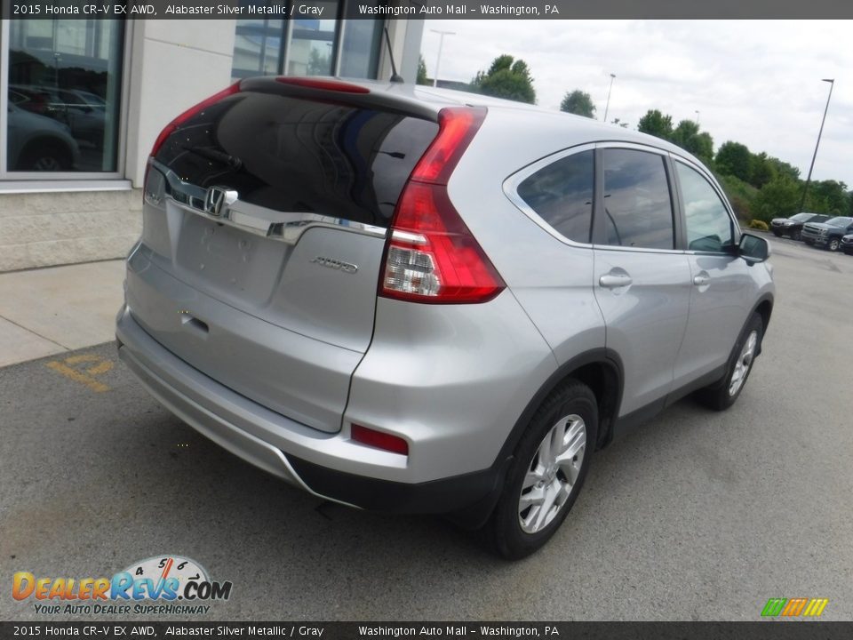 2015 Honda CR-V EX AWD Alabaster Silver Metallic / Gray Photo #10