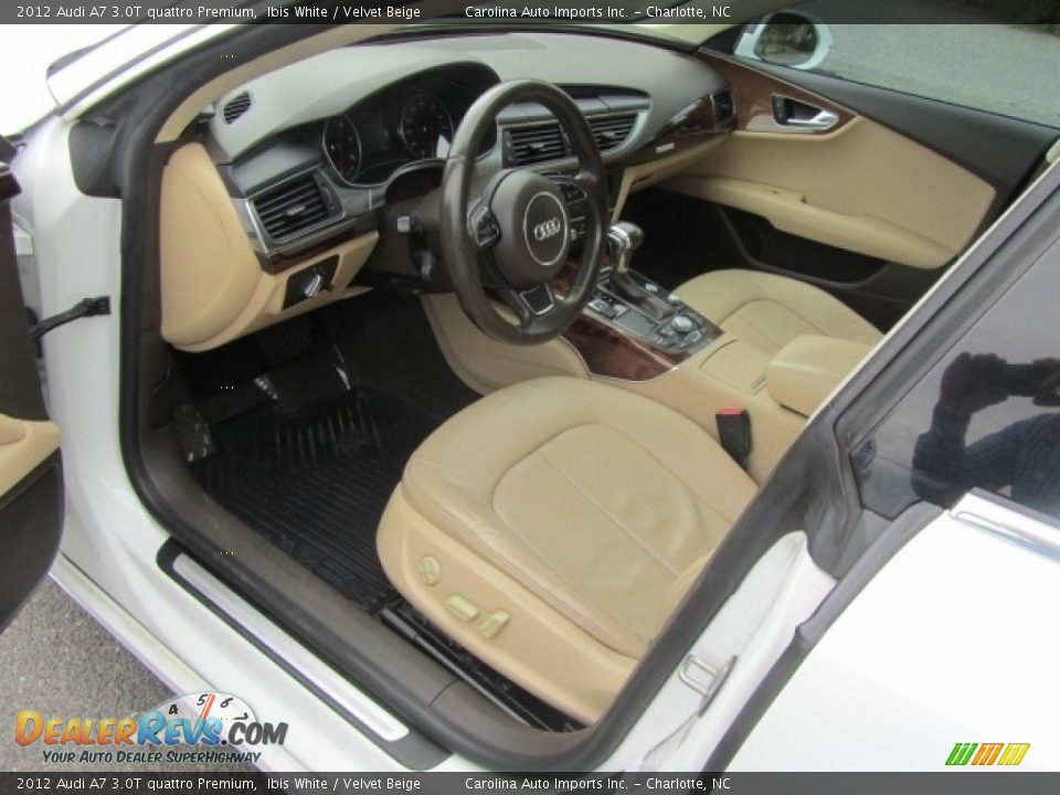 2012 Audi A7 3.0T quattro Premium Ibis White / Velvet Beige Photo #18