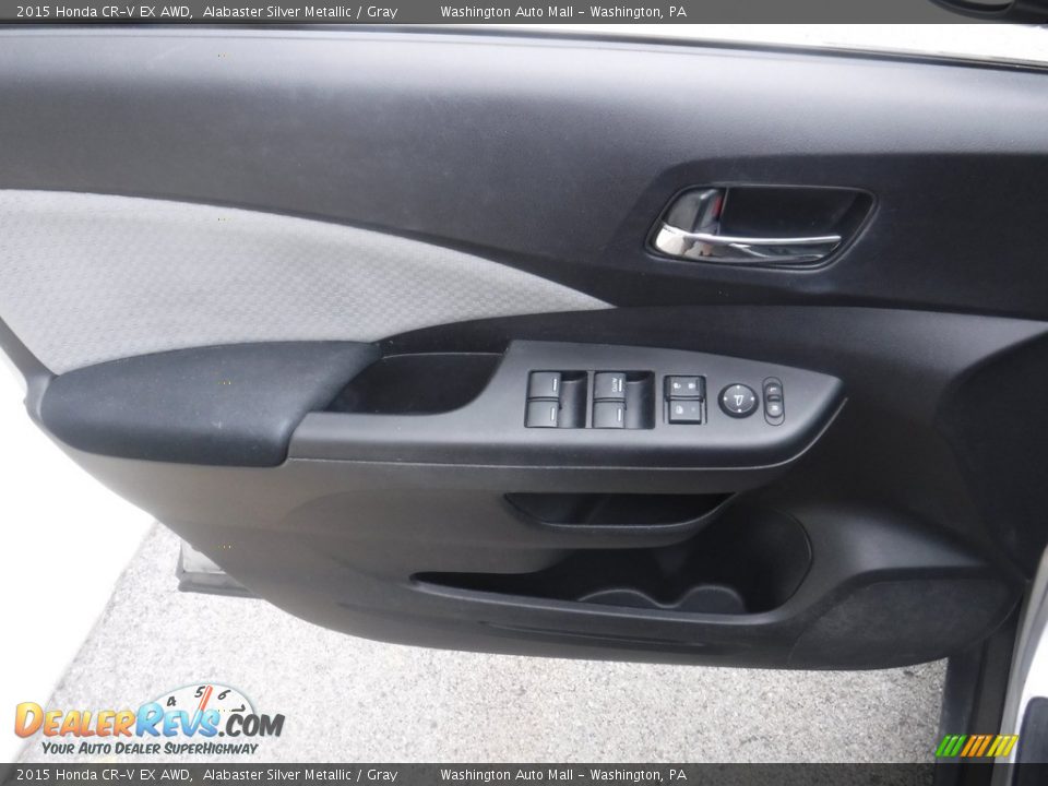 2015 Honda CR-V EX AWD Alabaster Silver Metallic / Gray Photo #15